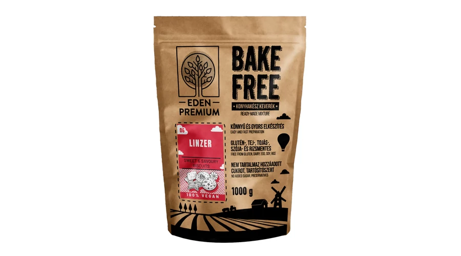 ÉDEN PRÉMIUM Bake-Free Linzer lisztkeverék 1000 g ÉDEN PRÉMIUM Bake-Free Linzer lisztkeverék 1000 g