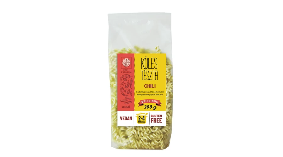 ÉDEN PRÉMIUM Kölestészta Orsó Chilis 200 g