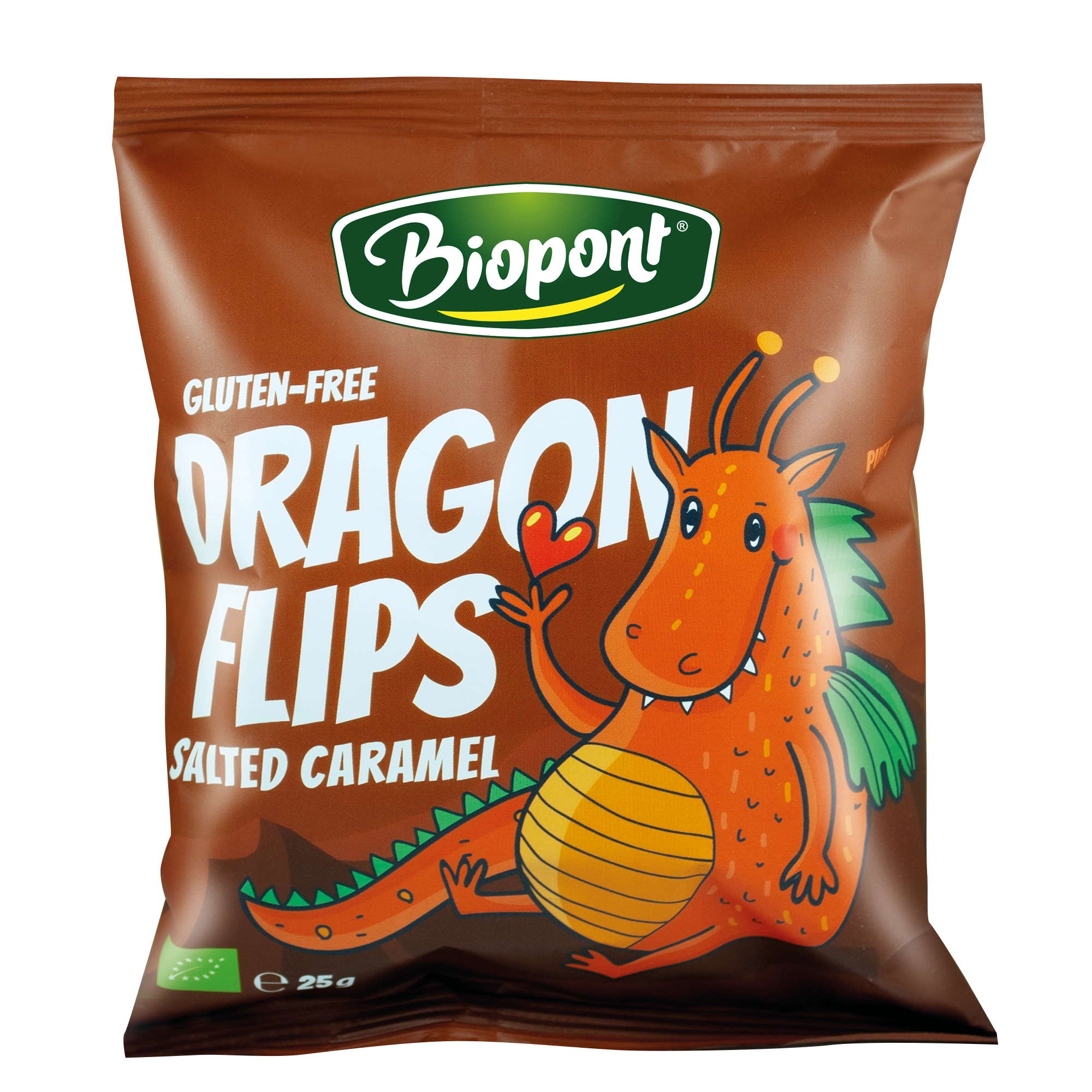 BIOPONT Dragon Flips - Bio Kukorica snack sós-karamellás 25 g